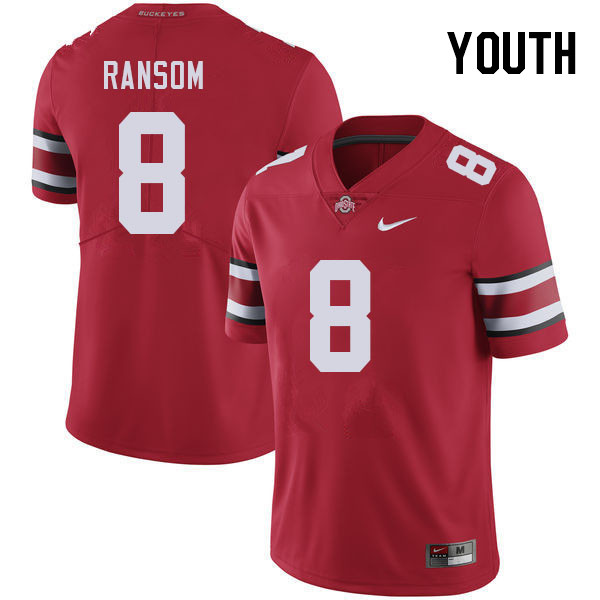Youth #8 Lathan Ransom Ohio State Buckeyes College Football Jerseys Stitched Sale-Red